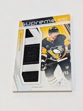 2025-26 Upper Deck Erik Karlsson Supreme Patch Gioco Usato 4/15 Pinguini