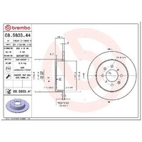 2X Bremsscheibe Hinten FüR MG ZR 1.8 01 Bis 05 Brembo 18K4K D17A6