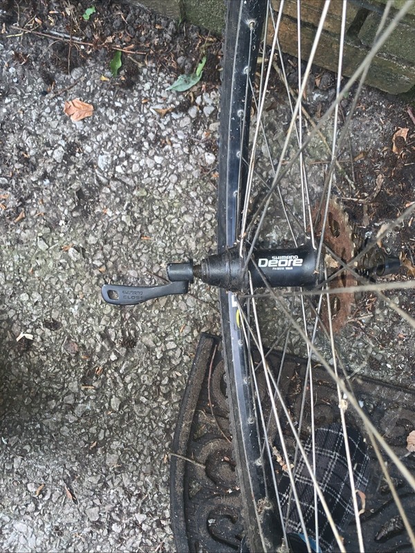 Mavic X519 SUP Shimano Deore 7spd Rear Wheel 26-inch Schwalbe x2, 1 tioga tyres