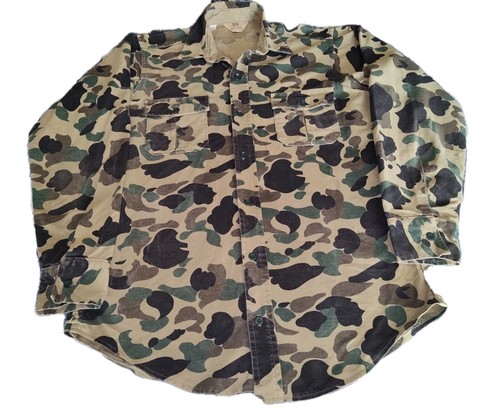 Vintage Cabelas DUCK CAMO Insulated Chamois Flannel Tall/Large - Picture 2 of 19