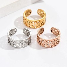 925 Solid Sterling Silver FILIGREE Adjustable  Toe ring New