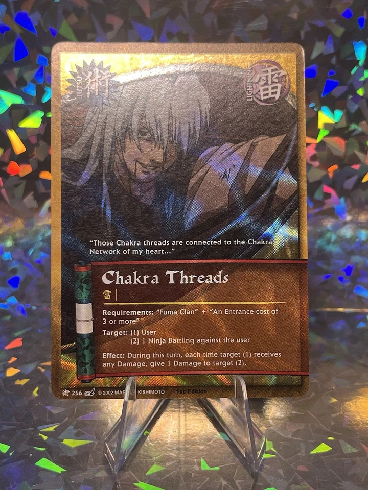 Naruto CCG-Chakra Threads-J-256-Battle of Destiny Wavy Foil 1st Edition - Image 2 of 3