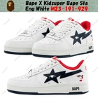 Bape X Kidsuper Bape Sta Eng White 1M23-191-929 Men's Size