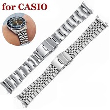 22mm Stainless Steel Watch Band for Casio Duro MDV-106 MDV-107 Metal Bracelet