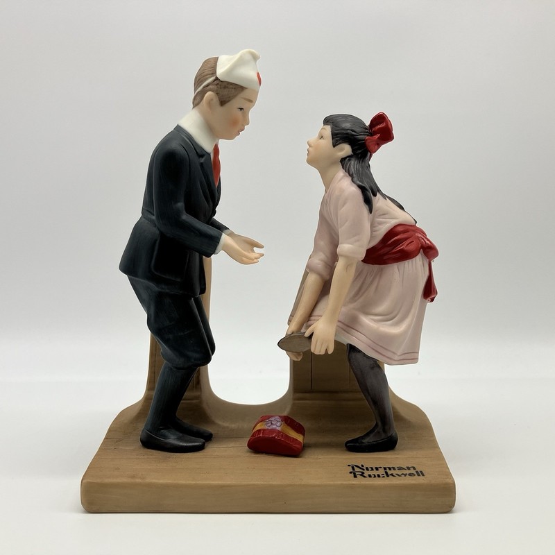 Danbury Mint Norman Rockwell “First Dance” Porcelain Figurine 1980 - W15