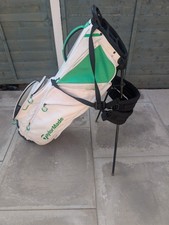 Taylormade Flextech Golf Stand Bag White/Green 5-Way Divider Dual Strap
