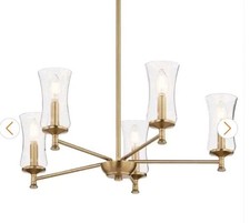 KICHLER Taresa 5-Light Chandelier w/Clear Glass  Champagne Bronze NIB Free Ship