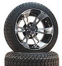 4 ITP 14 SS or HD Aluminum Alloy Golf Cart Car Rim Wheels Low Profile Tires