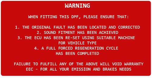 EWG DPF/FAP passend für Mini Mini Diesel Schrägheck 2009-10 90PS One D PT6066TS - Bild 3 von 3