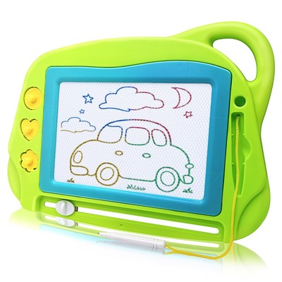 Magnetic Drawing Board Mini Travel Doodle Erasable Writing Sketch Colorful Pa...