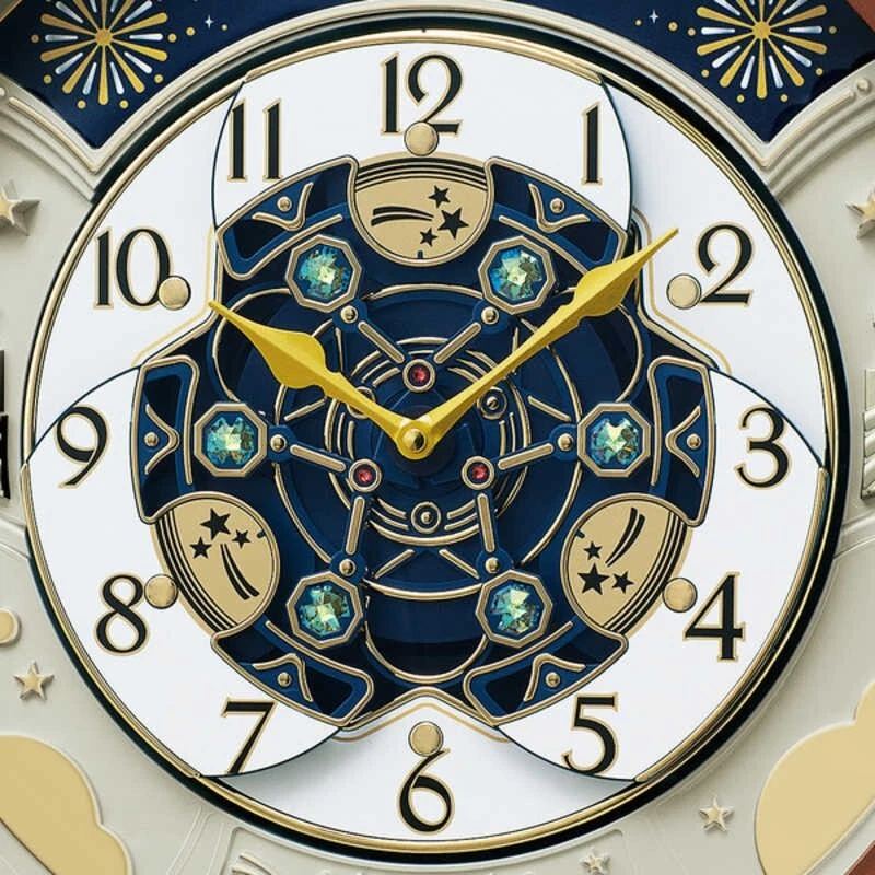 SEIKO RE601B Reloj de Pared Analógico 52 Melodía En Movimiento Canción Automatización Swarovsk Foto 4 de 4