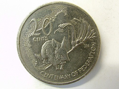 2001 20 CENT WESTERN AUSTRALIA FEDERATION 2508 30/40