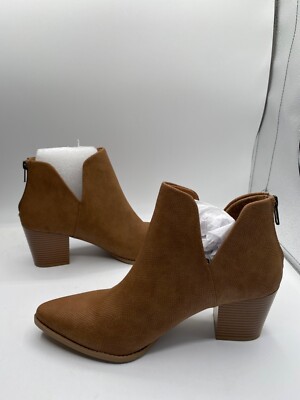 Sun + Stone Women's  Elizaa Notched Pointed Toe Dress Booties Size 10M NIB