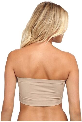 COOBIE PADDED SOFT SEAMLESS REMOVABLE PADS BANDEAU BRA #9002 NUDE ONE SIZE NEW! - Picture 2 of 2