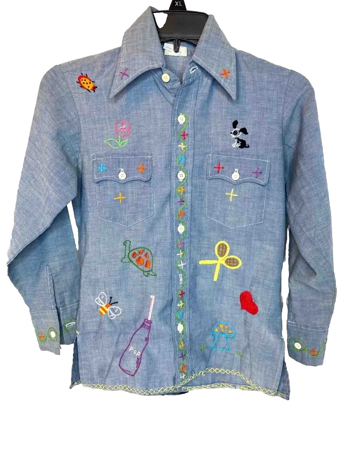 Multi-Color algodón Blusas Vintage para Niños