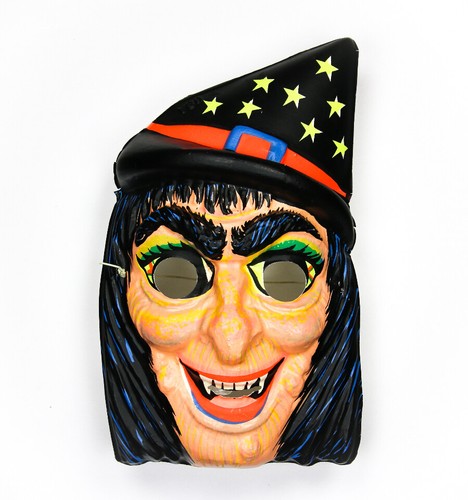 Vintage Ben Cooper Witch Halloween Mask 
