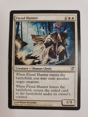MTG Magic The Gathering Card Fiend Hunter Creature Human 