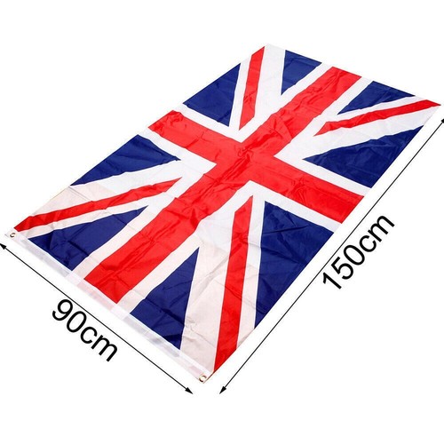 5 x 3 Fuß große Union Jack Great British United Kingdom Sport UK Team Flagge Ösen - Bild 2 von 3