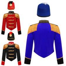 Kids Girls Jackets Cosplay Coat Halloween Outfit Party Outerwear Drummer Set