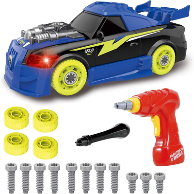 #ad Take Apart Toy Racing Car Sound Light 2 in 1 Build Your Own Car Drill amp; Power $37.11