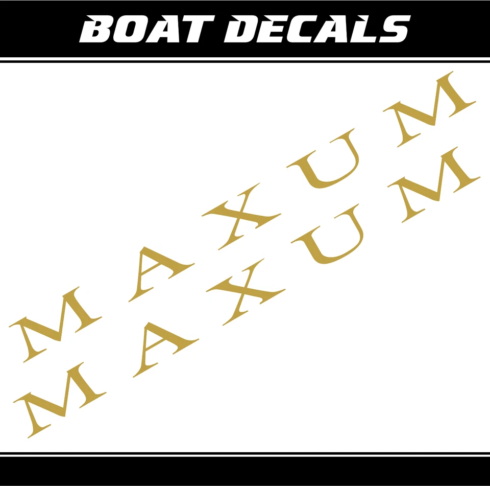 REDKATT Pegatina Maxum barco 86 cm pegatina lateral gold boat sticker vinilo lámina ORACAL