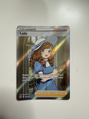 lady trainer pokemon card price Lady Full Art Trainer Lost Origin 193/196, NM Pokemon Card main image 0