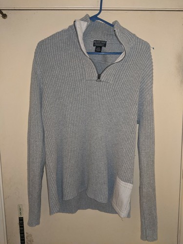 Polo Jeans Co. Ralph Lauren MFG Grey Standard Issue Ribbed Sweater Size L - Picture 2 of 5
