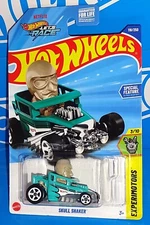 Hot Wheels 2025 Experimotors Series #118 Skull Saker Aqua w/ 5SPs