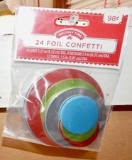 Christmas Foil Confetti You Choose Type 24pc Packs Lg Med Sm Size NIB 212M