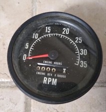 Stewart Warner Vintage Rpm Tachometer Engine Hours Gauge 828272 Nos