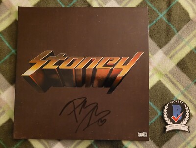 Post Malone signed autographed Stoney vinyl LP record Beckett BAS COA #BJ45171