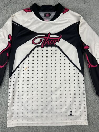 Thor Phase Jersey Women's XS Extra Small Motocross Pink Black White - Picture 2 of 12