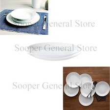 White Plates Bowls Crockery Dinner Set Dinnerware Tableware 8 16 24Pc Mi/Di SAFE