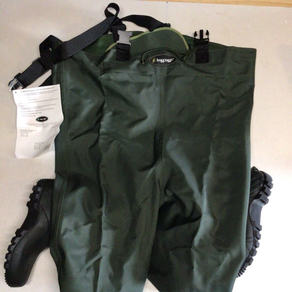Frogg Toggs Cascades 2 capas polietileno/caucho pie de bota vadeador de pecho/suela revestida V42 Foto 2 de 4
