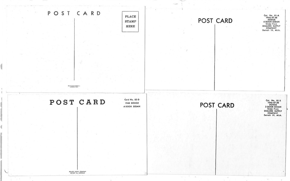 Lot of 12 Postcards Dealer 1940's 1950's New Dodge Car Advertising eBay