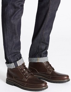 mens brown leather chukka boots uk