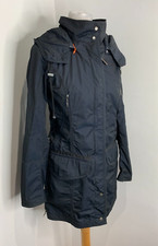 Parajumpers Navy Hooded Parka Coat Jacket Small Uk 8 10 Vgc Fitted Utility