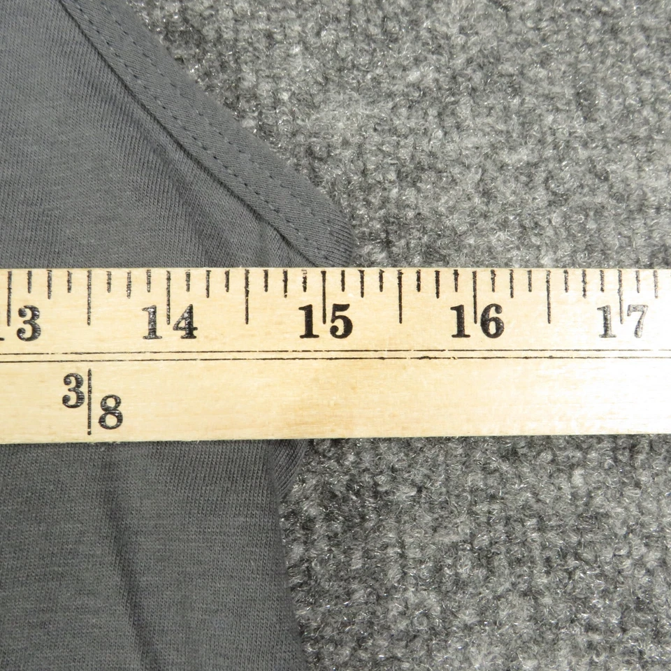 Camiseta sin mangas American Apparel para niños grande gris oscuro sin mangas cuello redondo Foto 3 de 4