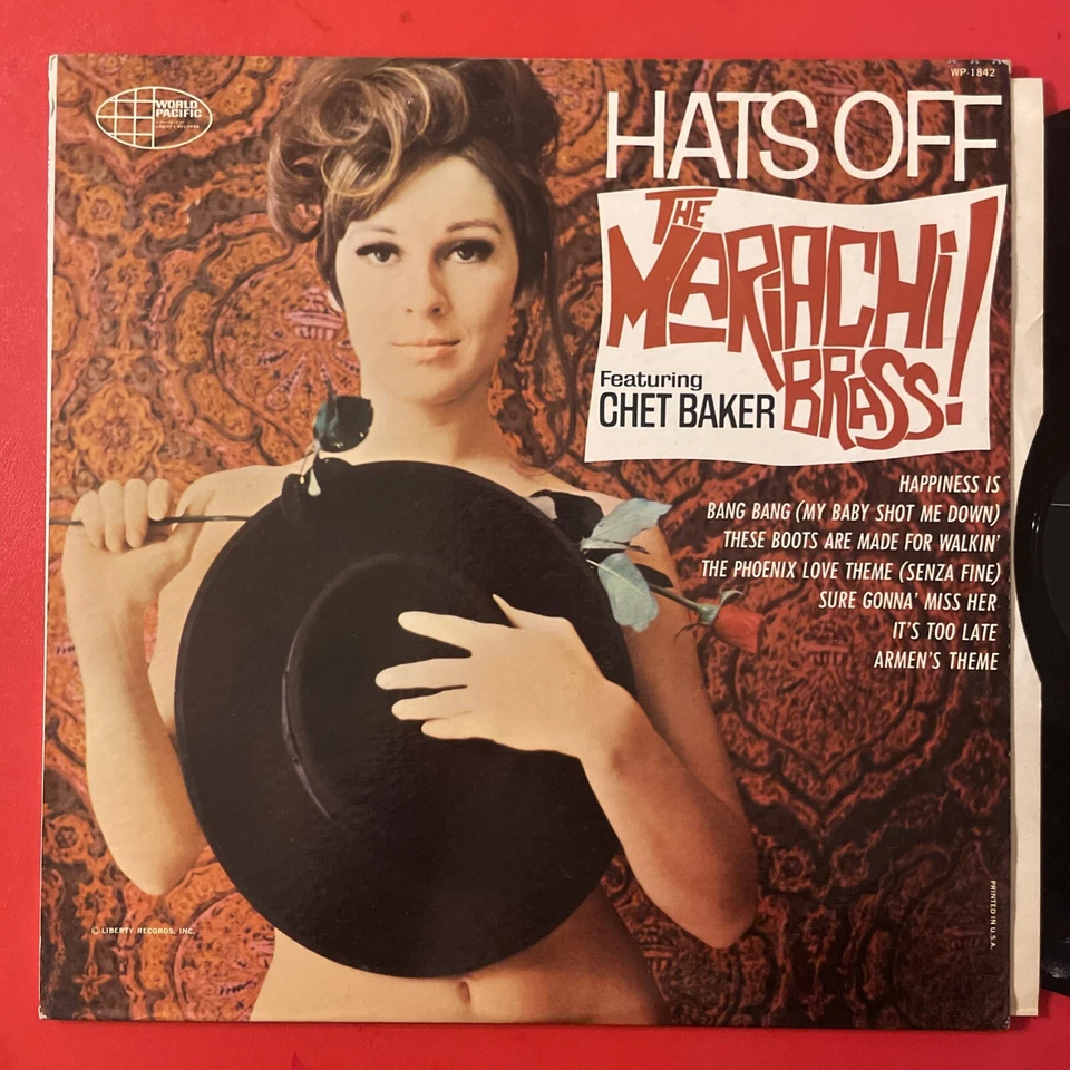 Chet Baker / Mariachi латуни / шляпы с LP World Pacific джаз моно + внутренний верхний M- - Изображение 2 из 4