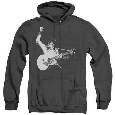 ELVIS PRESLEY GUITARMAN Licensed Hooded Sweatshirt Heather Hoodie SM-3XL