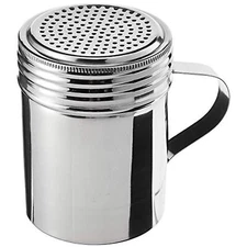 Stainless Steel Dredge Shaker with Handle, 10-Ounce