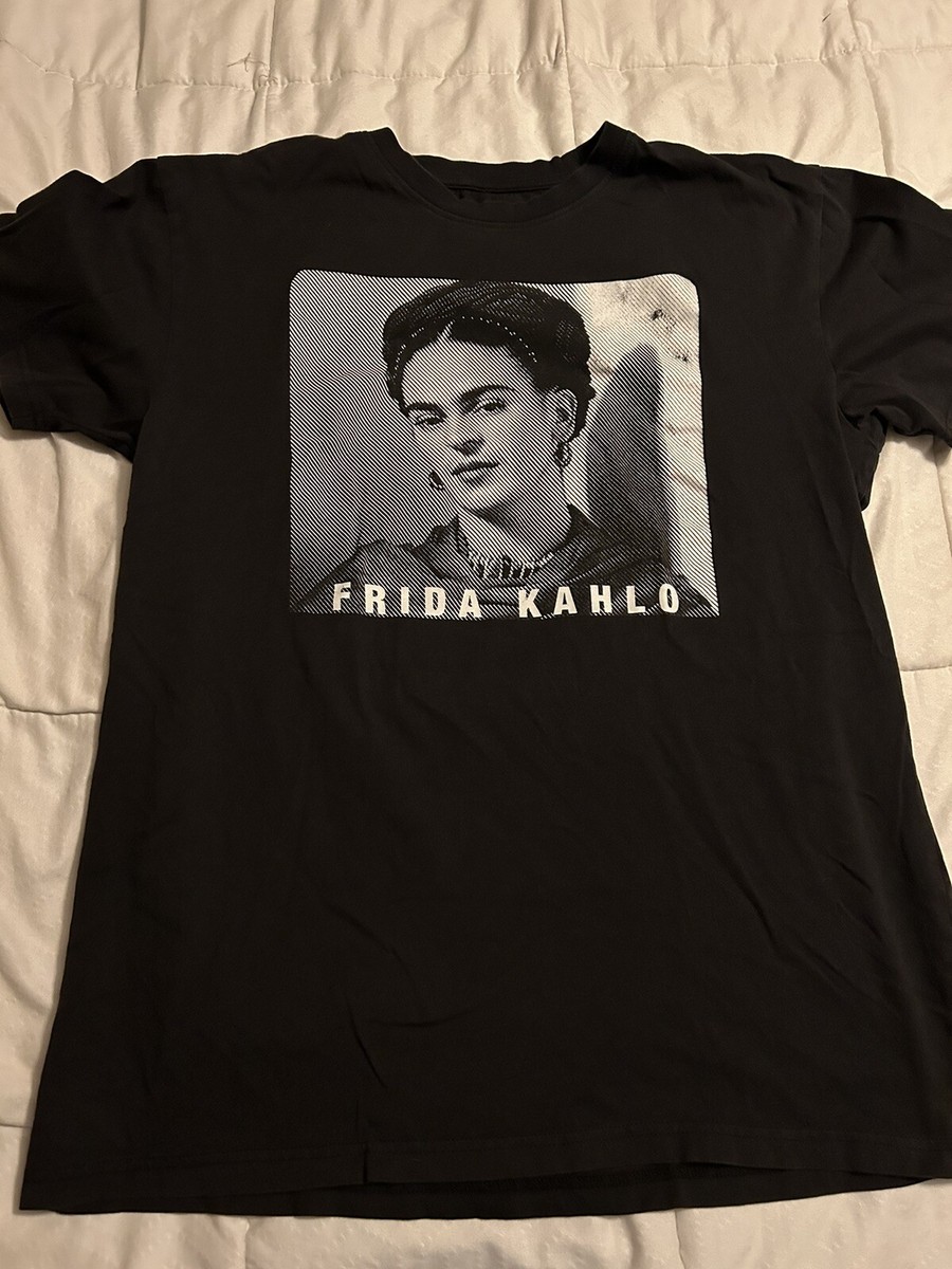 Frida Kahlo Official Graphic Portrait black T-Shirt Large Short