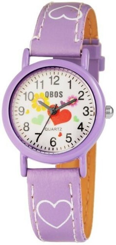 Montre fine noire petits coeur avec chiffres femme
