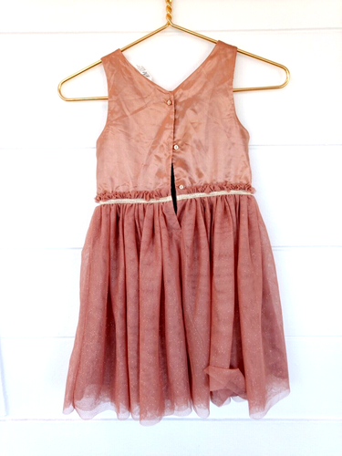 H&M Girls Dress Size 7 Copper / Bronze Tutu Sparkle Tulle Princess Formal Dress - Picture 5 of 5