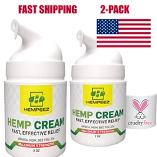 Hemp Pain Cream - Fast, Strong Relief - Soothe Sore Muscles, Joints, and Nerves