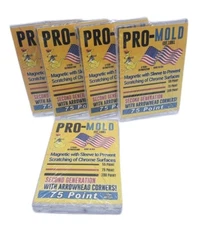 (5-Pack) Pro-Mold Magnetic with Sleeve 2ND GEN - 75pt Sleeved Size Card Holder