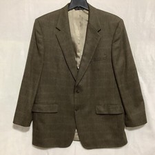 Brooks Brothers Blazer Suit Jacket Brown Tweed 100 LambsWool USA Made Sz 46 LG