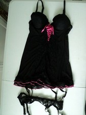HOT KISS BLACK PINK GARTER 7217
