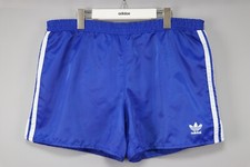 ADIDAS Vintage 80s Yugoslavia Blue nylon Used Sprinter Retro Shorts Sz L / D6