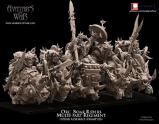 Orc Boar Riders Multi Part Kit - Avatars of War Greenskins Proxy